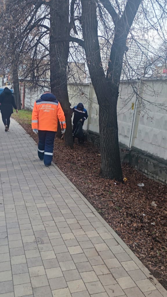 Дирекция благоустройства проводит уборку территорий