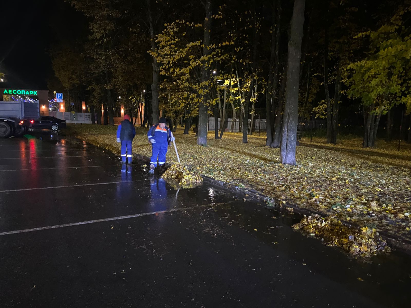 Ночью в Рязани работала спецтехника ДБГ
