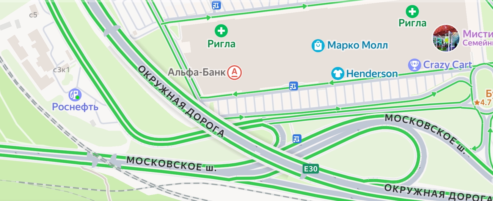 О закрытии движения транспорта на участке Московского шоссе