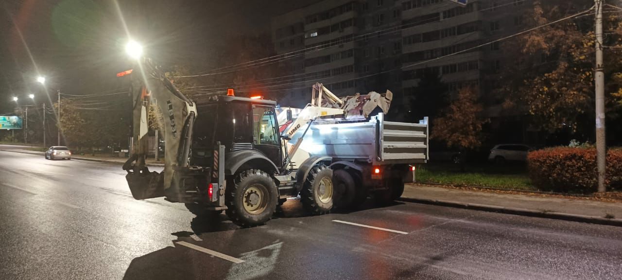 Ночью в Рязани выполнялась уборка улиц 