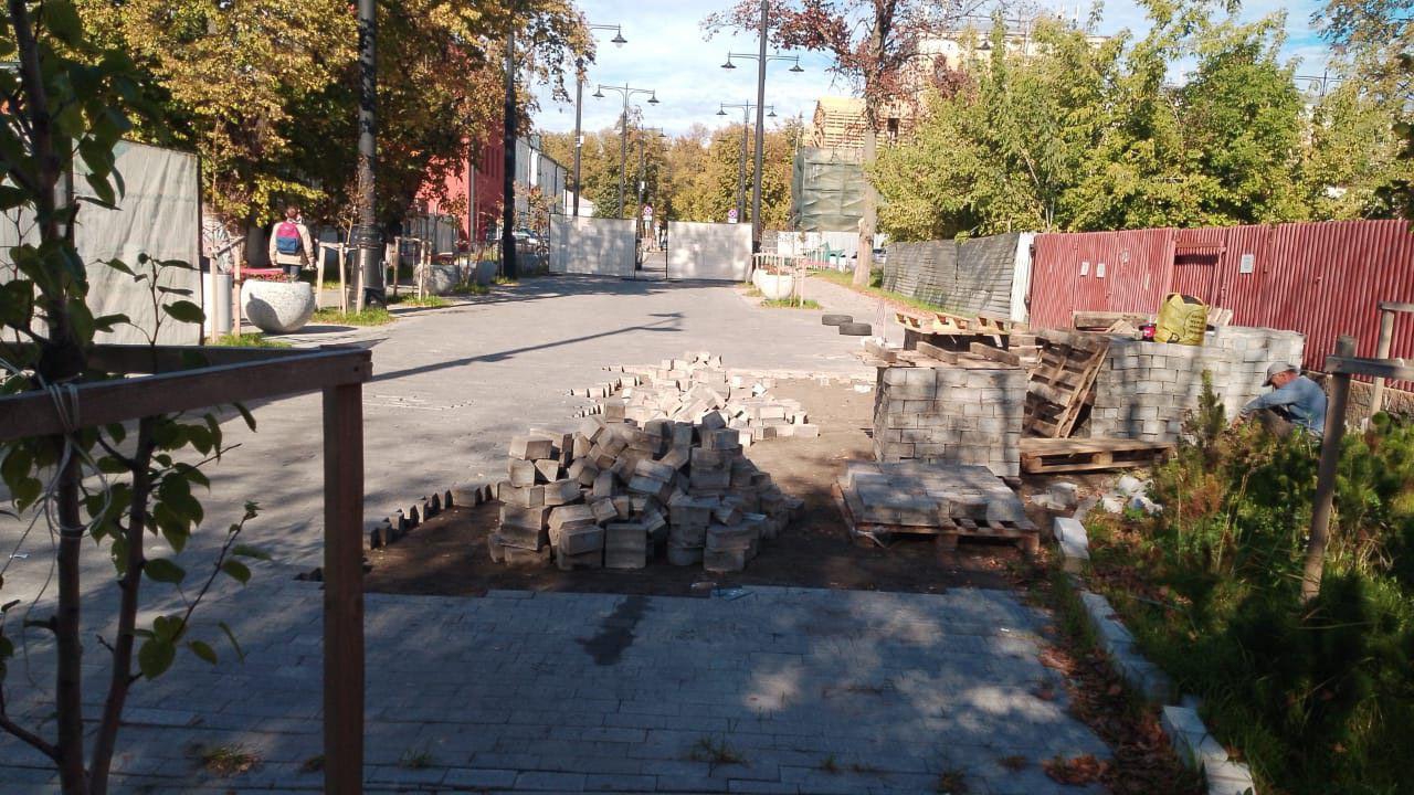 На участке улицы Соборной ведется устранение недостатков ремонта