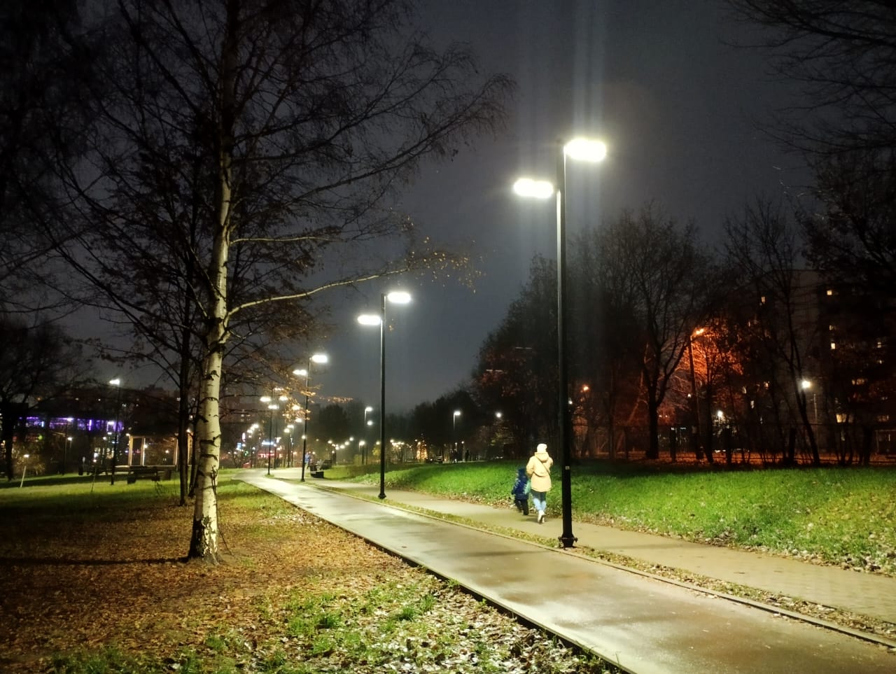 На Черезовских прудах завершено обустройство освещения